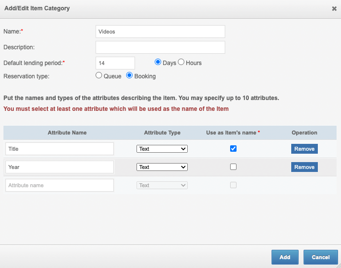 video library software - creating category